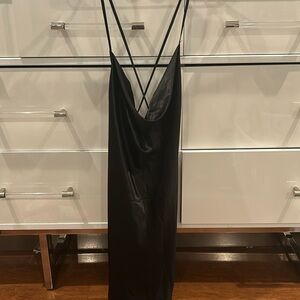 Silk black h&m dress mini low open back